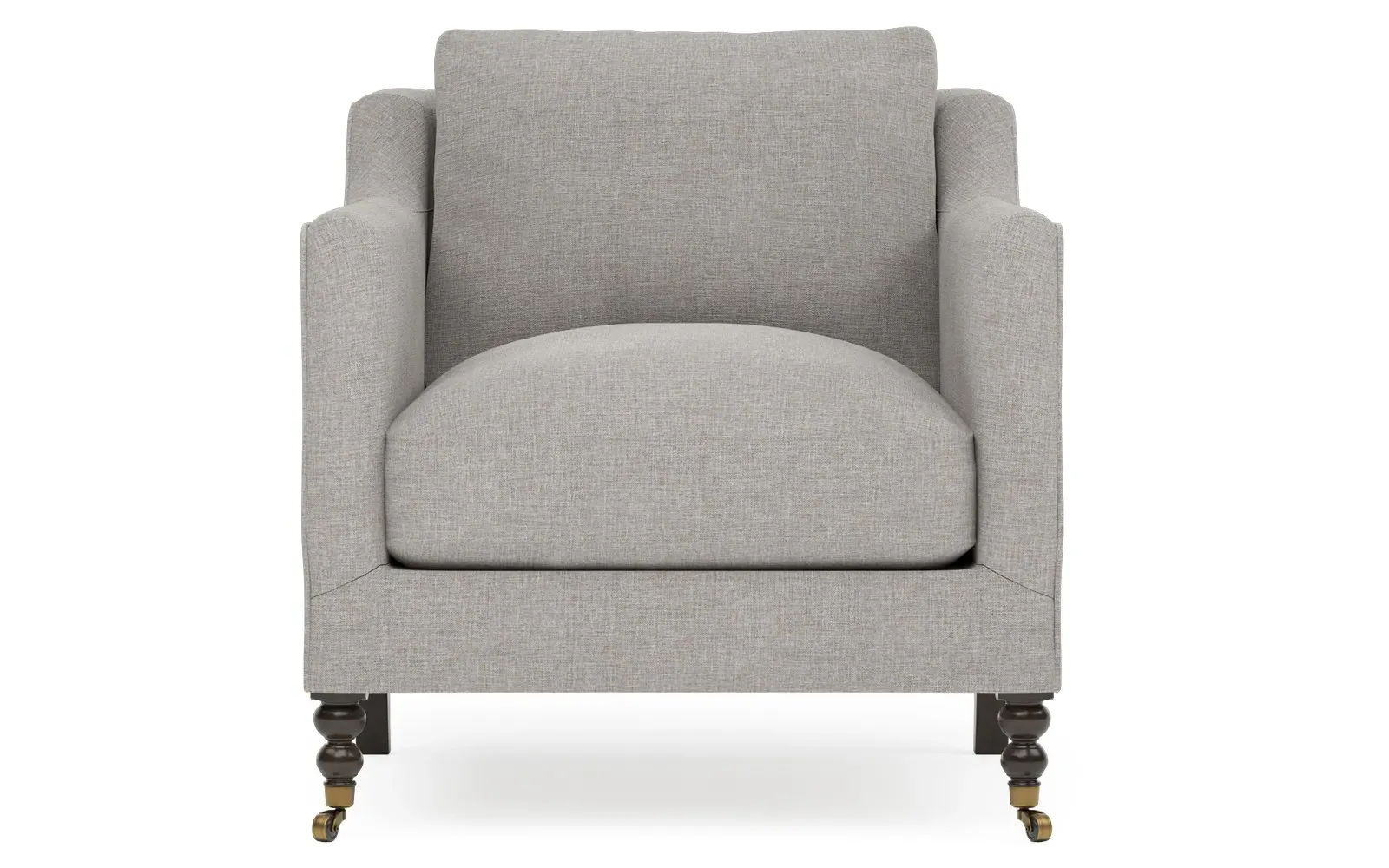 Madeline Arm Chair with Casters - Pebble