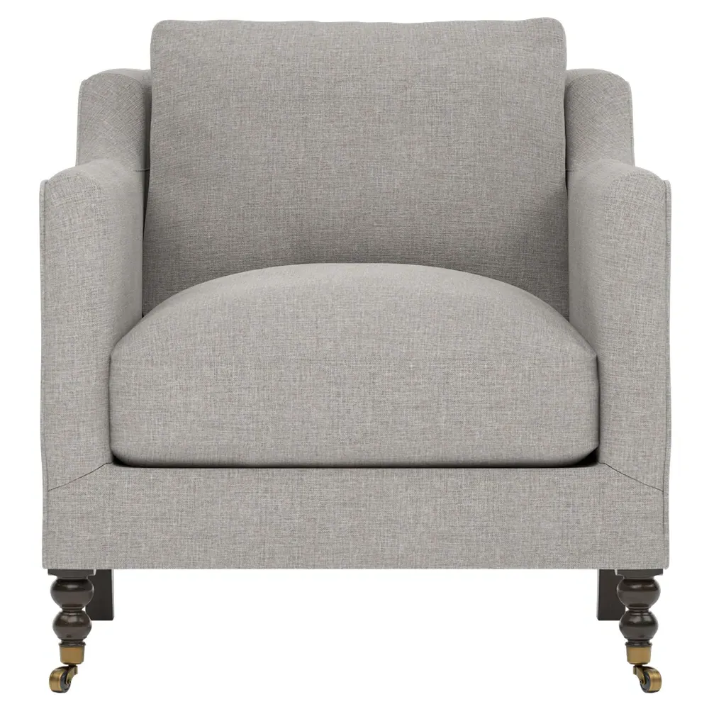 Madeline Arm Chair with Casters - Pebble image