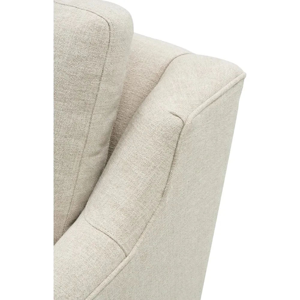 Madeline Arm Chair with Casters - Straw, Oak