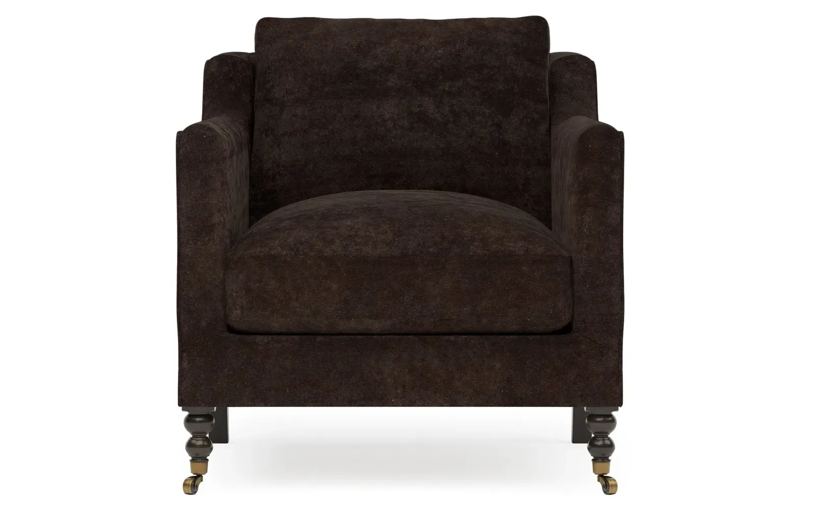 Madeline Chair with Casters - Dark Chocolate