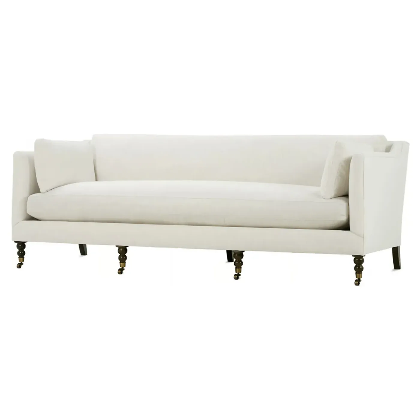 Madeline French Large Sofa with Casters - Cream