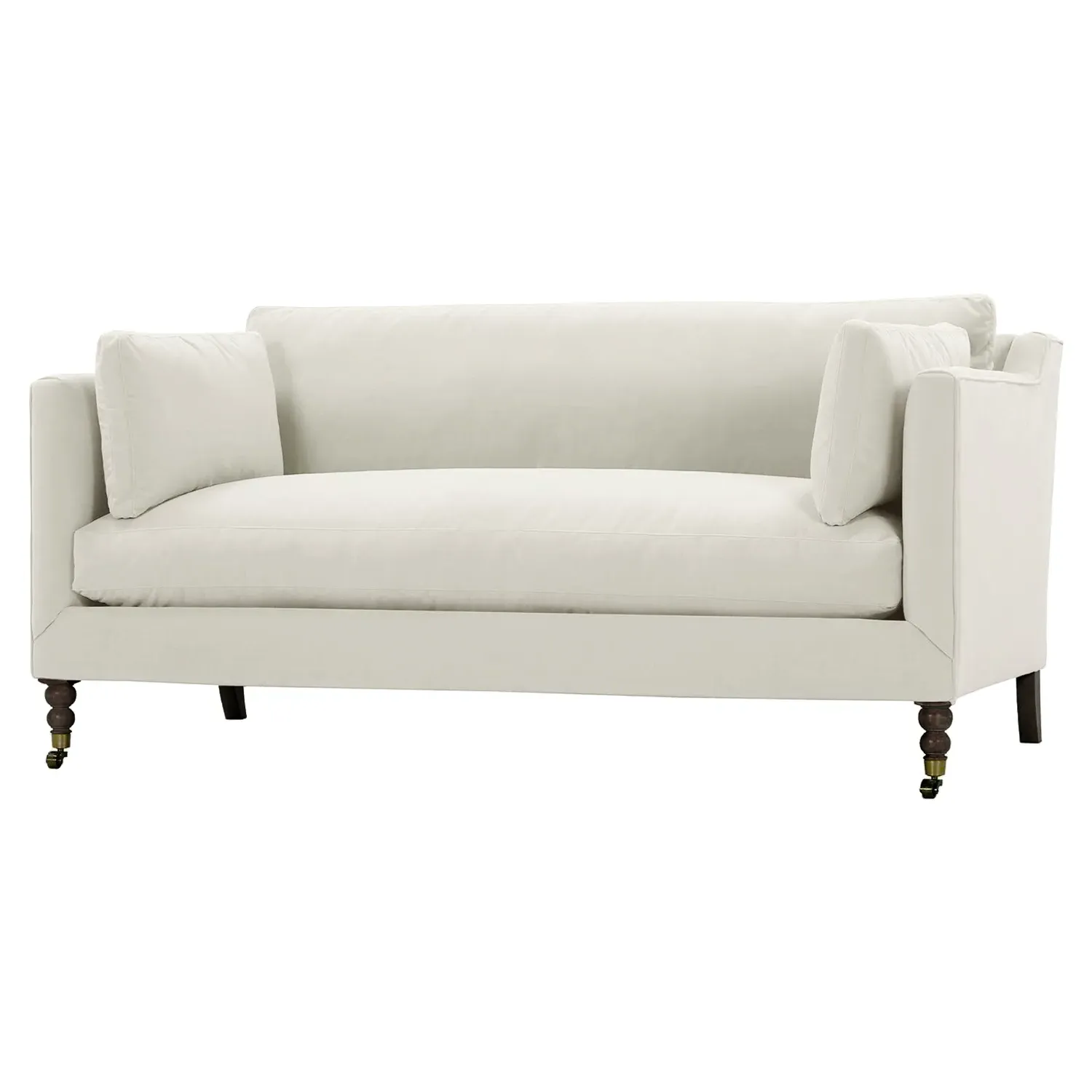 Madeline French Small Sofa with Casters - Cream