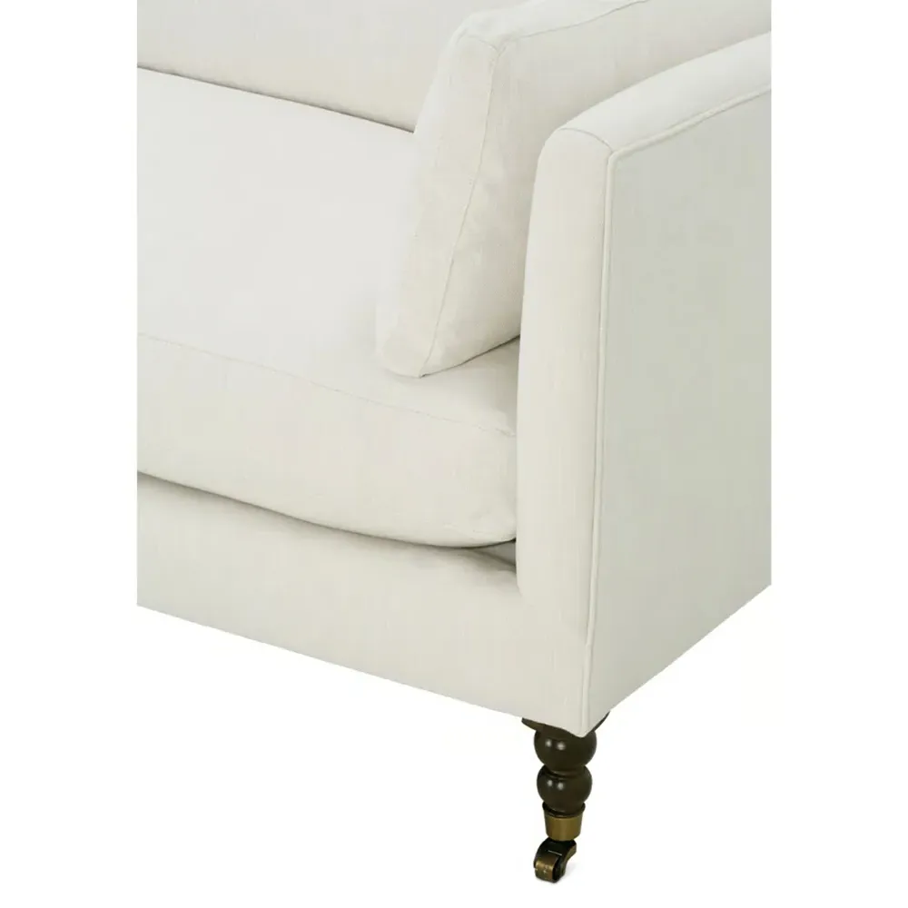 Madeline French Small Sofa with Casters - Cream