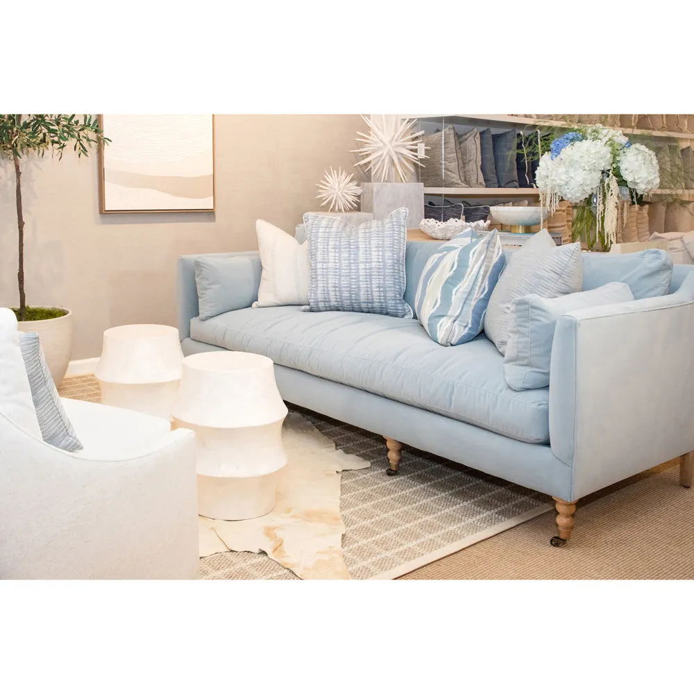 Madeline French Sofa - Ice Blue