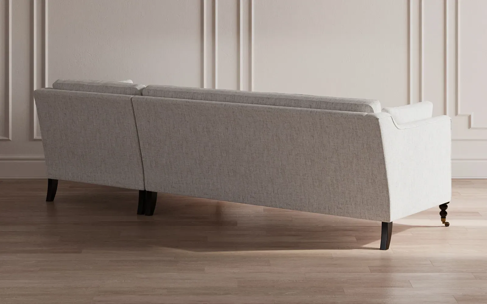 Madeline L-Shaped Chaise Sectional - Heathered Teal