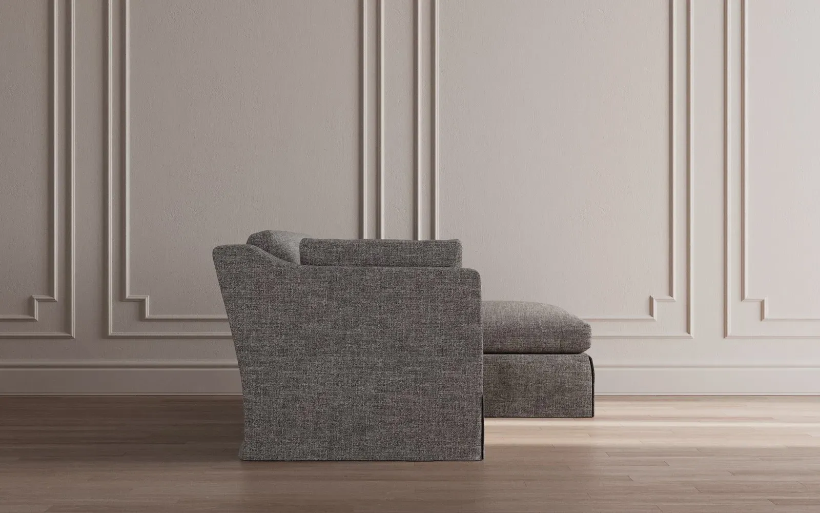 Madeline L-Shaped Chaise Sectional - Nickel