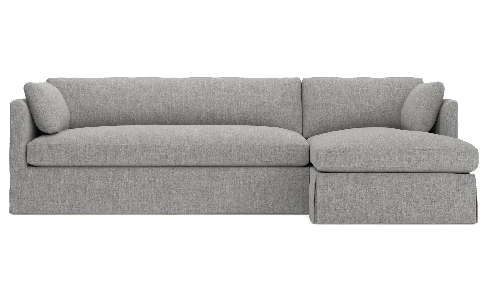 Madeline L-Shaped Chaise Sectional - Nickel
