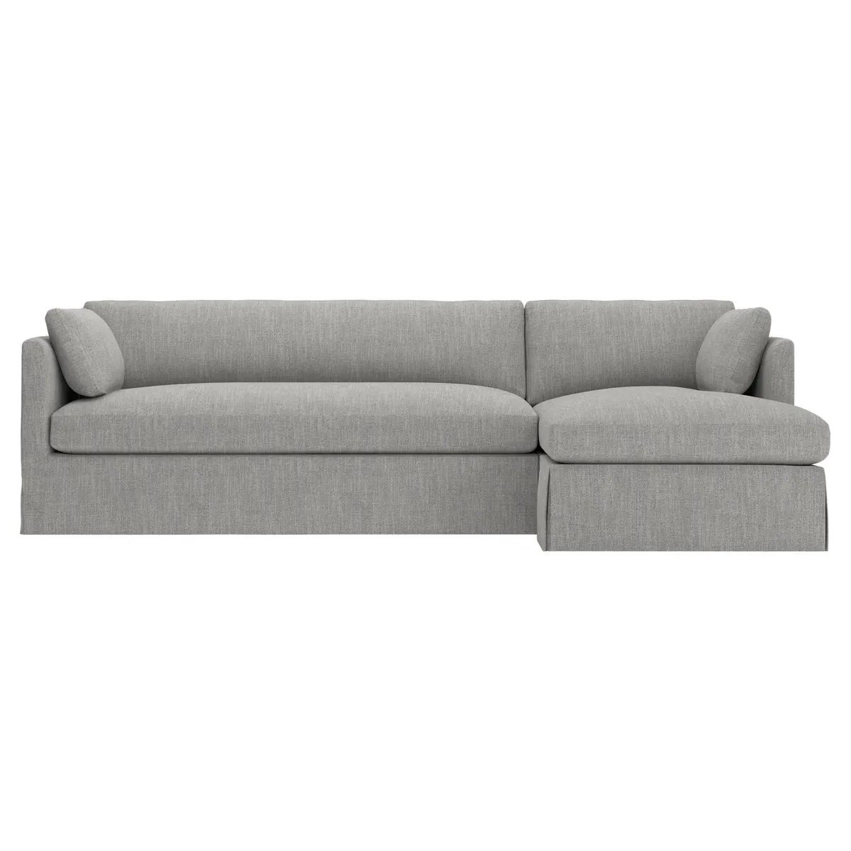 Madeline L-Shaped Chaise Sectional - Nickel