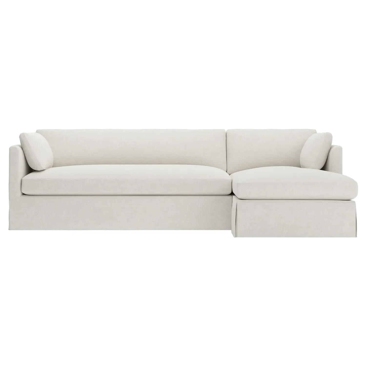 Madeline L-Shaped Chaise Sectional - Pearl