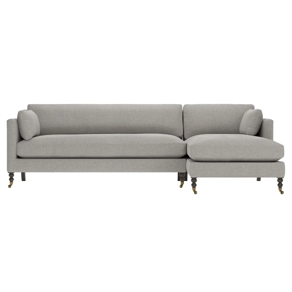 Madeline Left Chaise Sectional - Pebble image