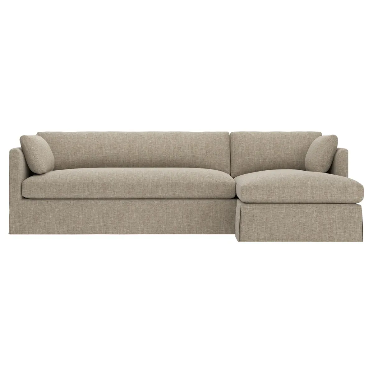 Madeline Left Chaise Sectional with Slipcover - Sand image