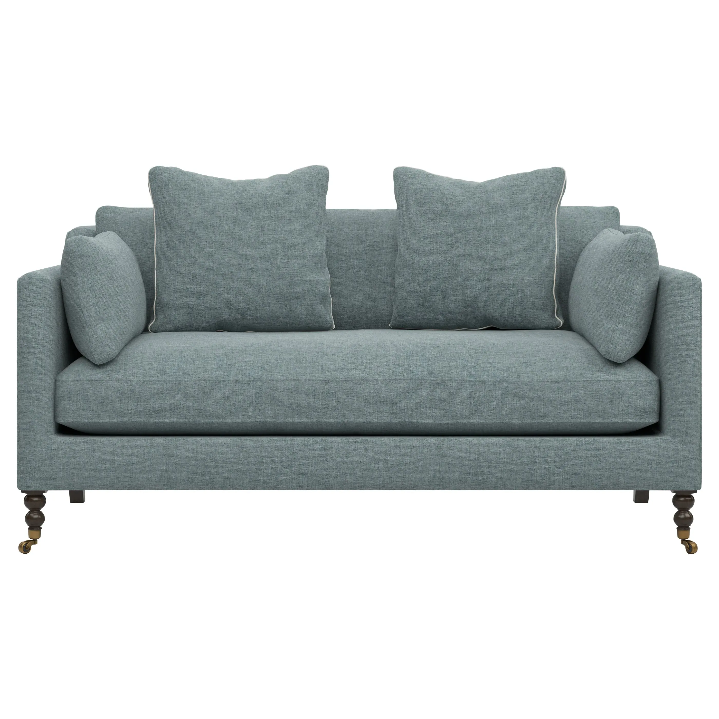 Madeline Loveseat - Heathered Teal, Velvet