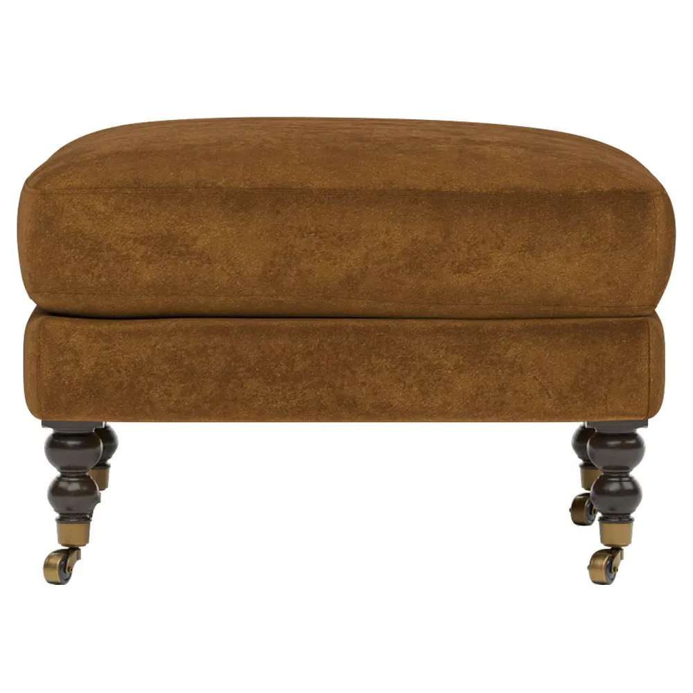 Madeline Ottoman with Casters - Amber image