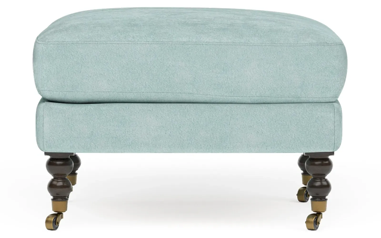Madeline Ottoman with Casters - French Blue