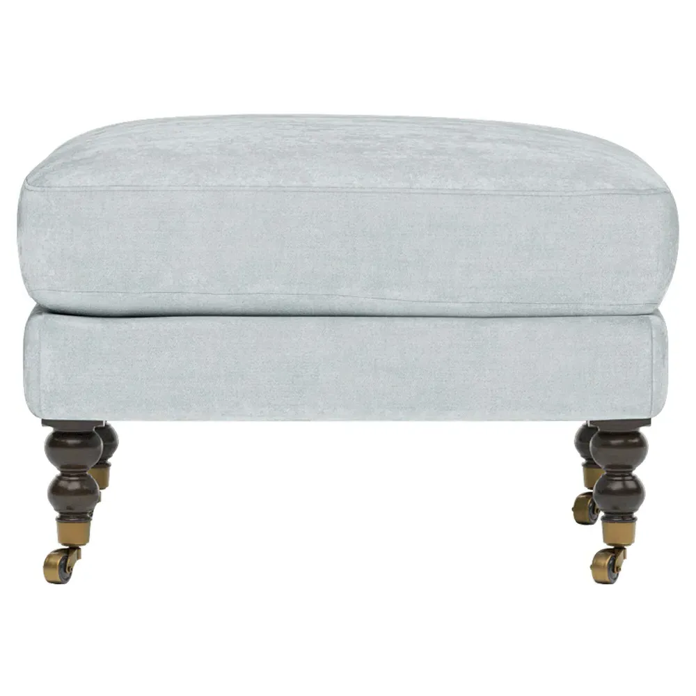 Madeline Ottoman with Casters - Pale Blue image