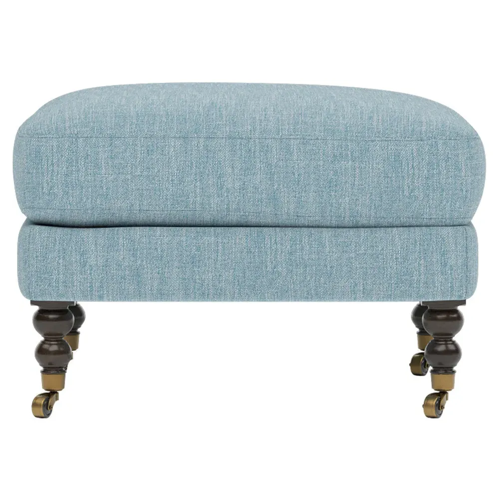 Madeline Performance Ottoman - Eggshell Blue