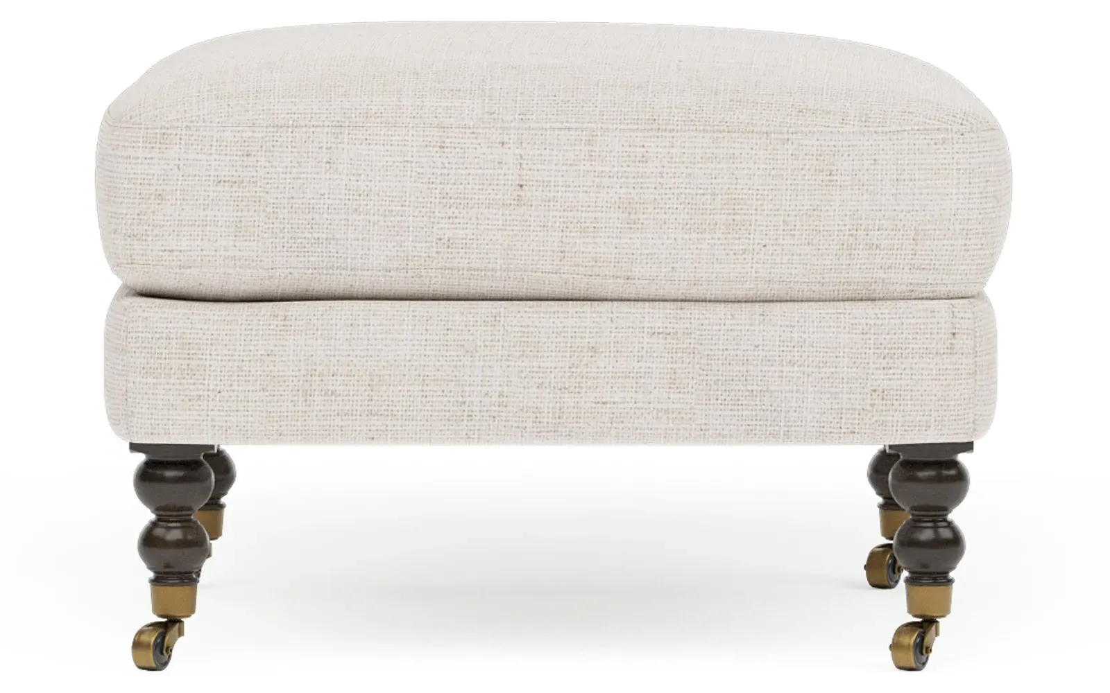 Madeline Performance Ottoman - Heathered Cream