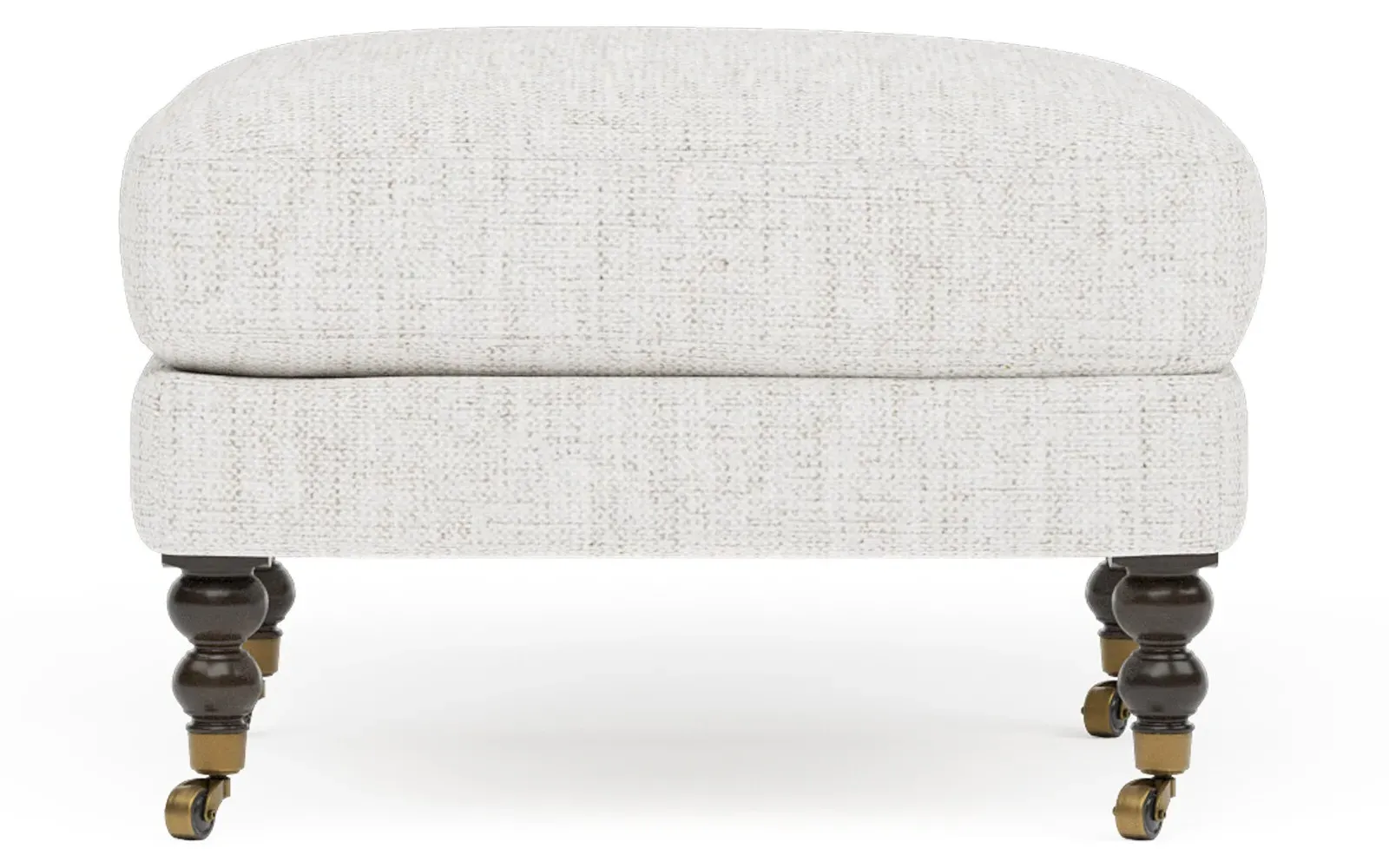 Madeline Performance Ottoman - Heathered Ivory