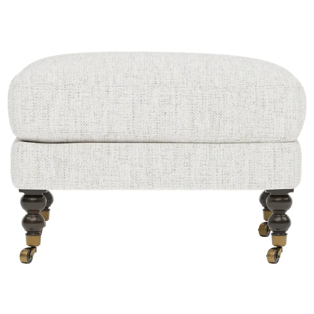 Madeline Performance Ottoman - Heathered Ivory image