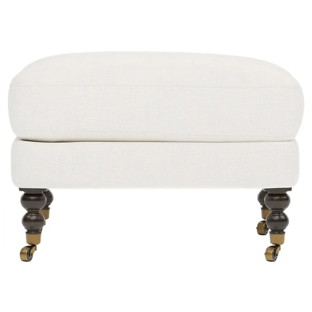 Madeline Performance Ottoman with Casters - Canvas