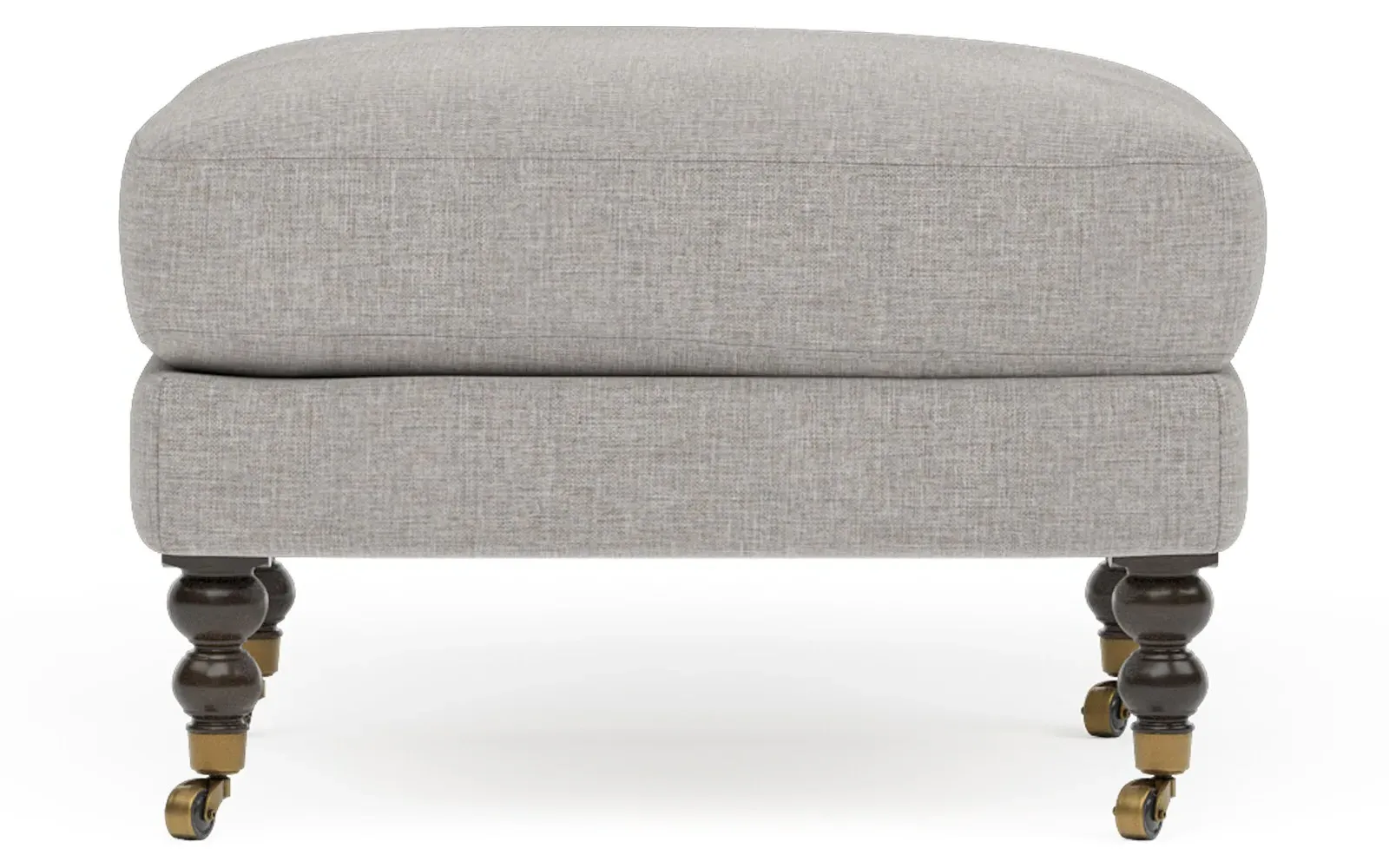 Madeline Performance Ottoman with Casters - Pebble