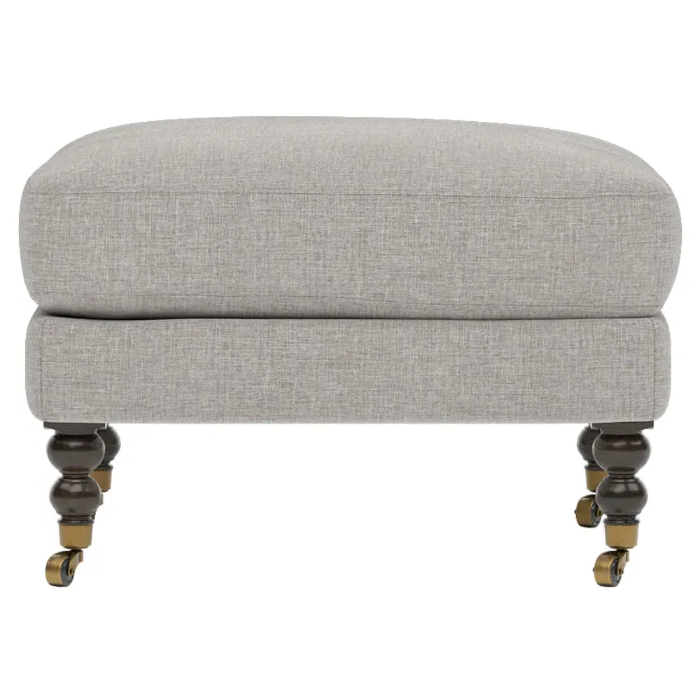 Madeline Performance Ottoman with Casters - Pebble image