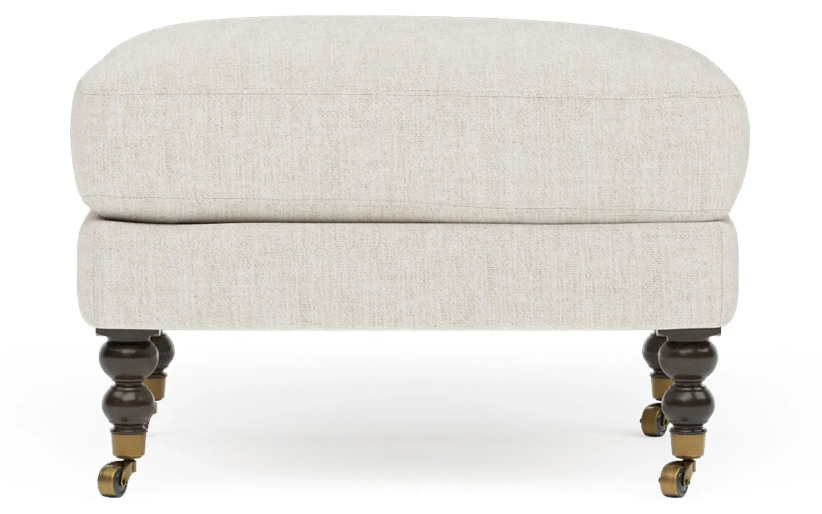 Madeline Performance Ottoman with Casters - Sea Salt