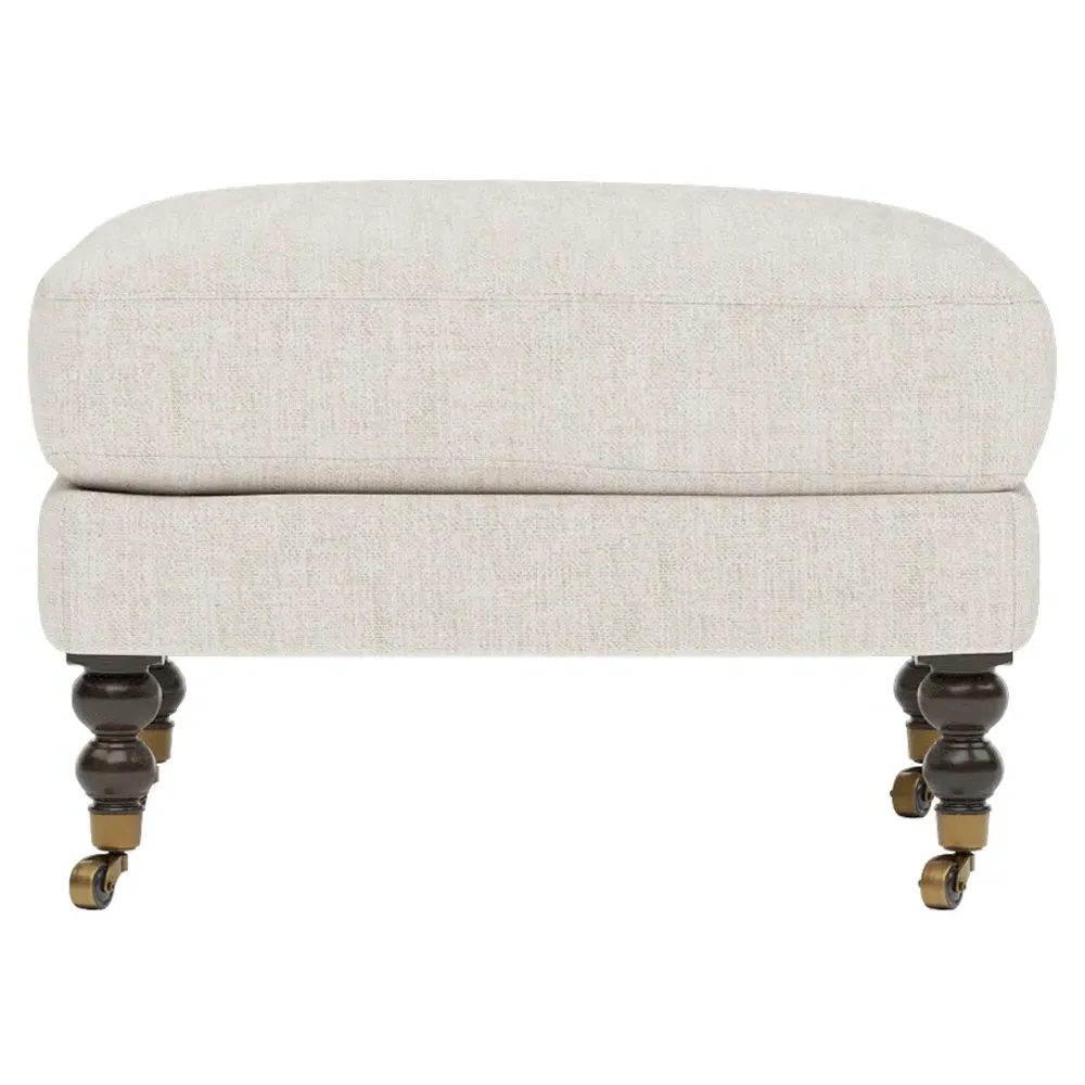 Madeline Performance Ottoman with Casters - Sea Salt image