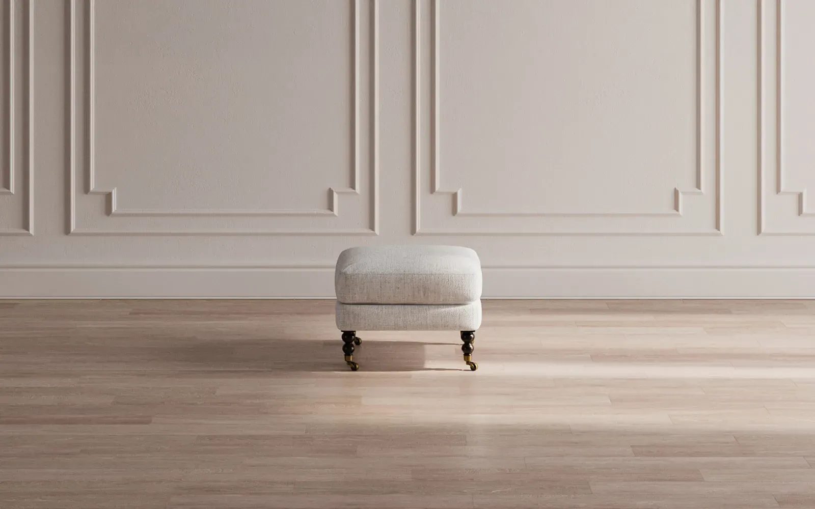 Madeline Performance Ottoman with Casters - Truffle