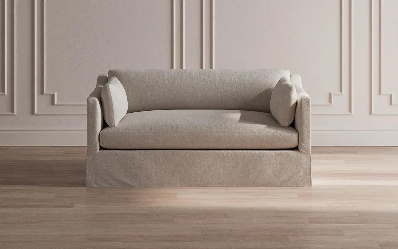 Madeline Performance Slipcovered Loveseat - Nickel