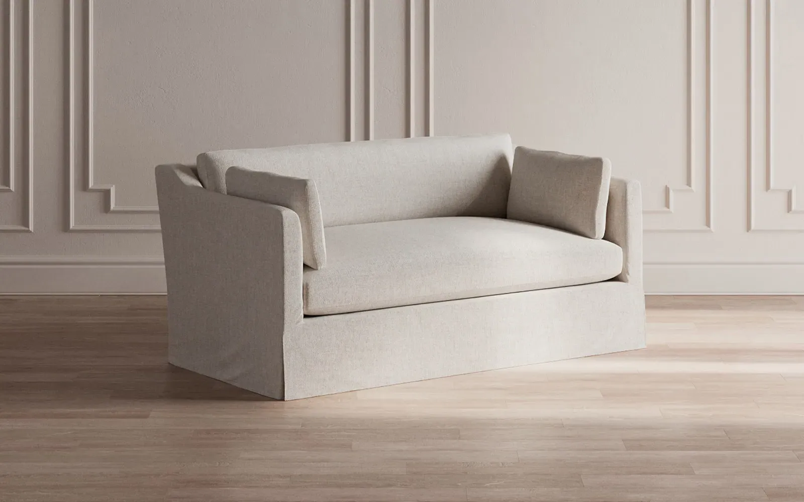 Madeline Performance Slipcovered Loveseat - Nickel