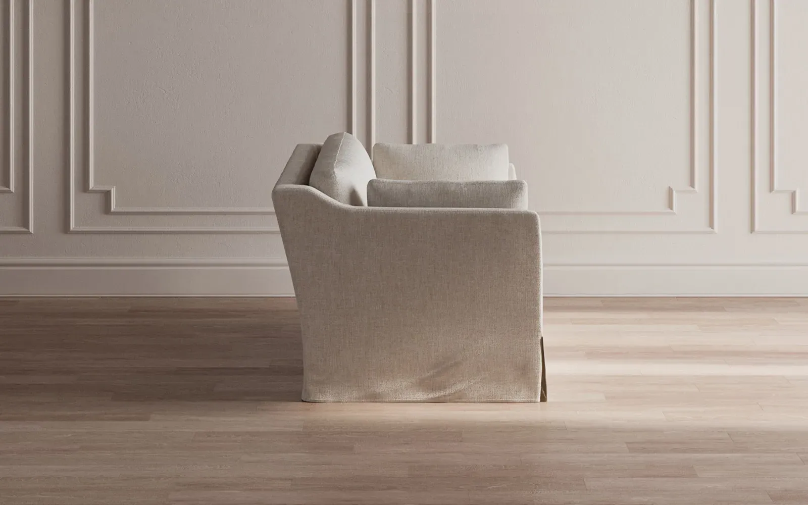 Madeline Performance Slipcovered Loveseat - Nickel