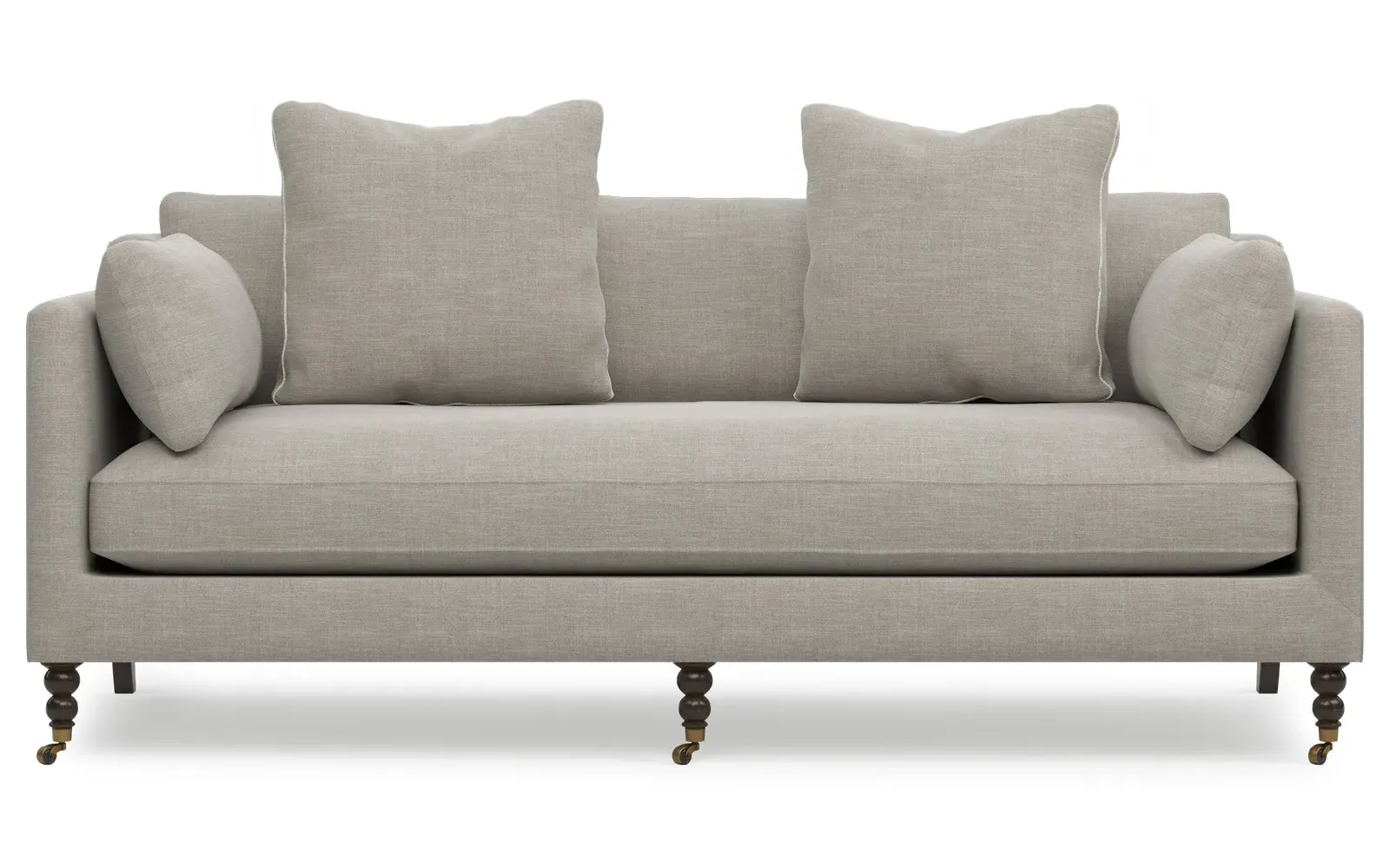 Madeline Performance Sofa with Throw Pillows - Dove