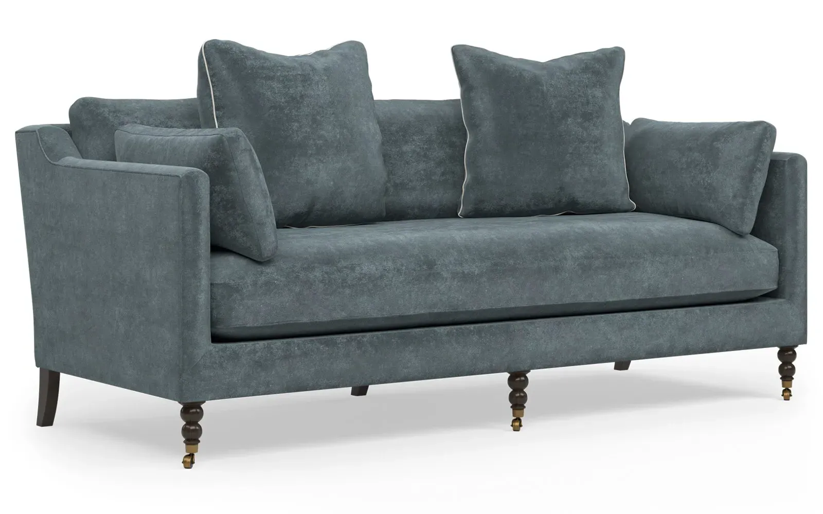 Madeline Performance Sofa with Throw Pillows - Dove
