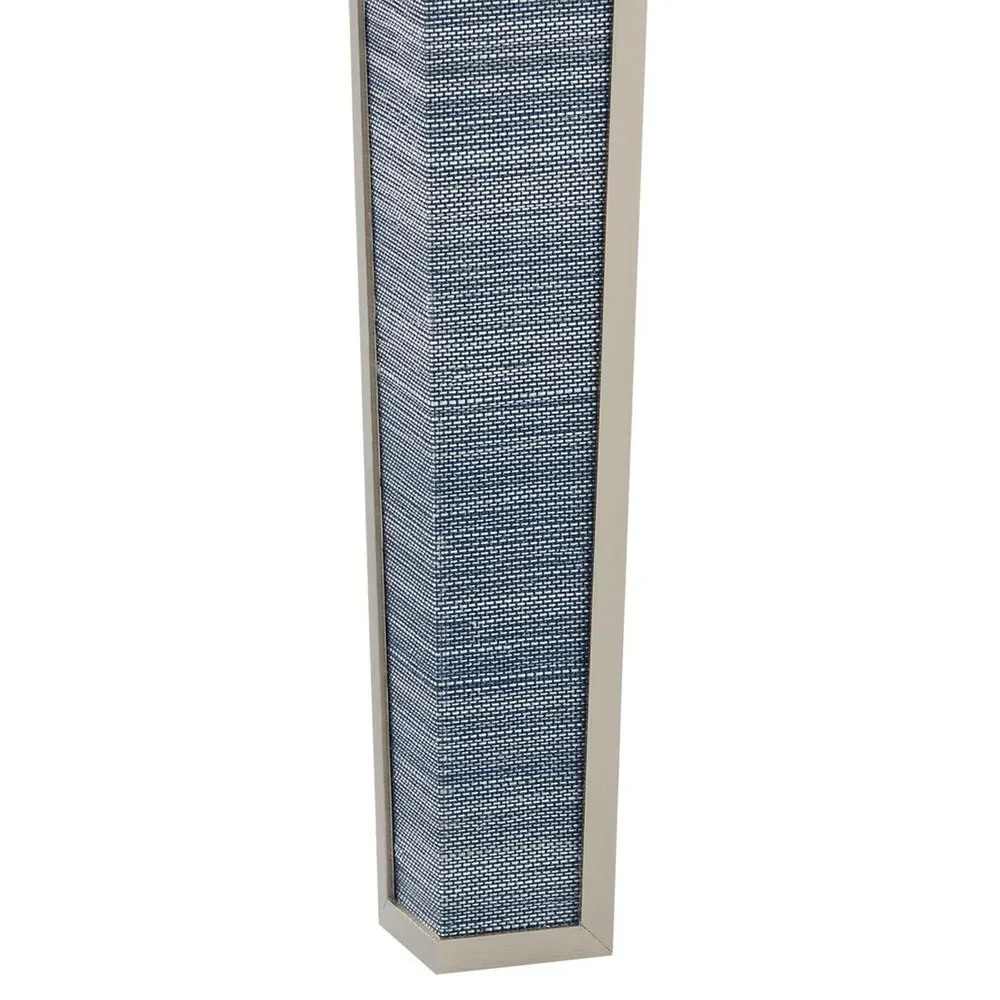 Madeline Rectangular Console Table - Blue, Grasscloth