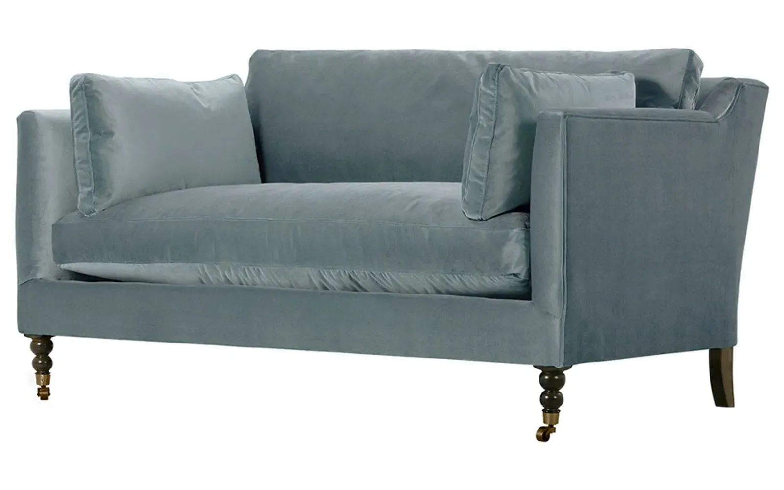 Madeline Short Sofa - Slate Blue