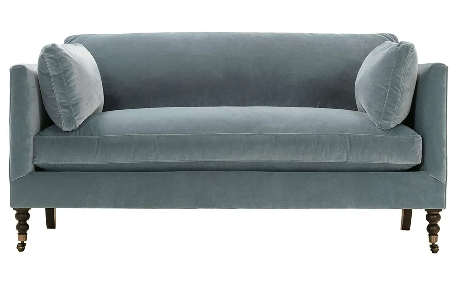Madeline Short Sofa - Slate Blue