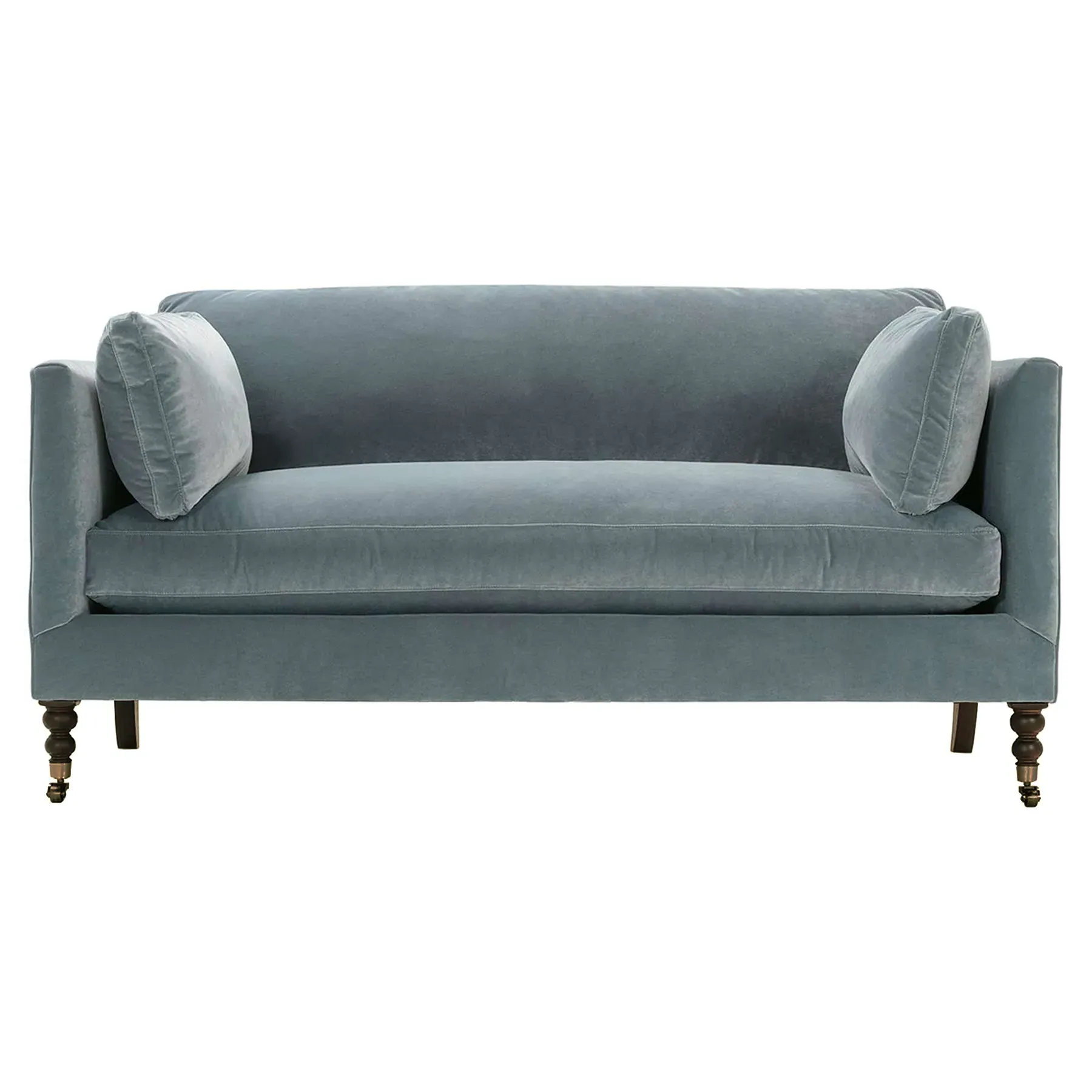 Madeline Short Sofa - Slate Blue