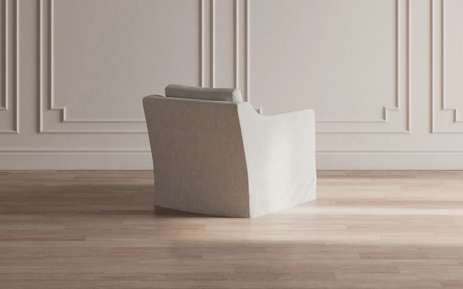 Madeline Slipcovered Chair - Dove