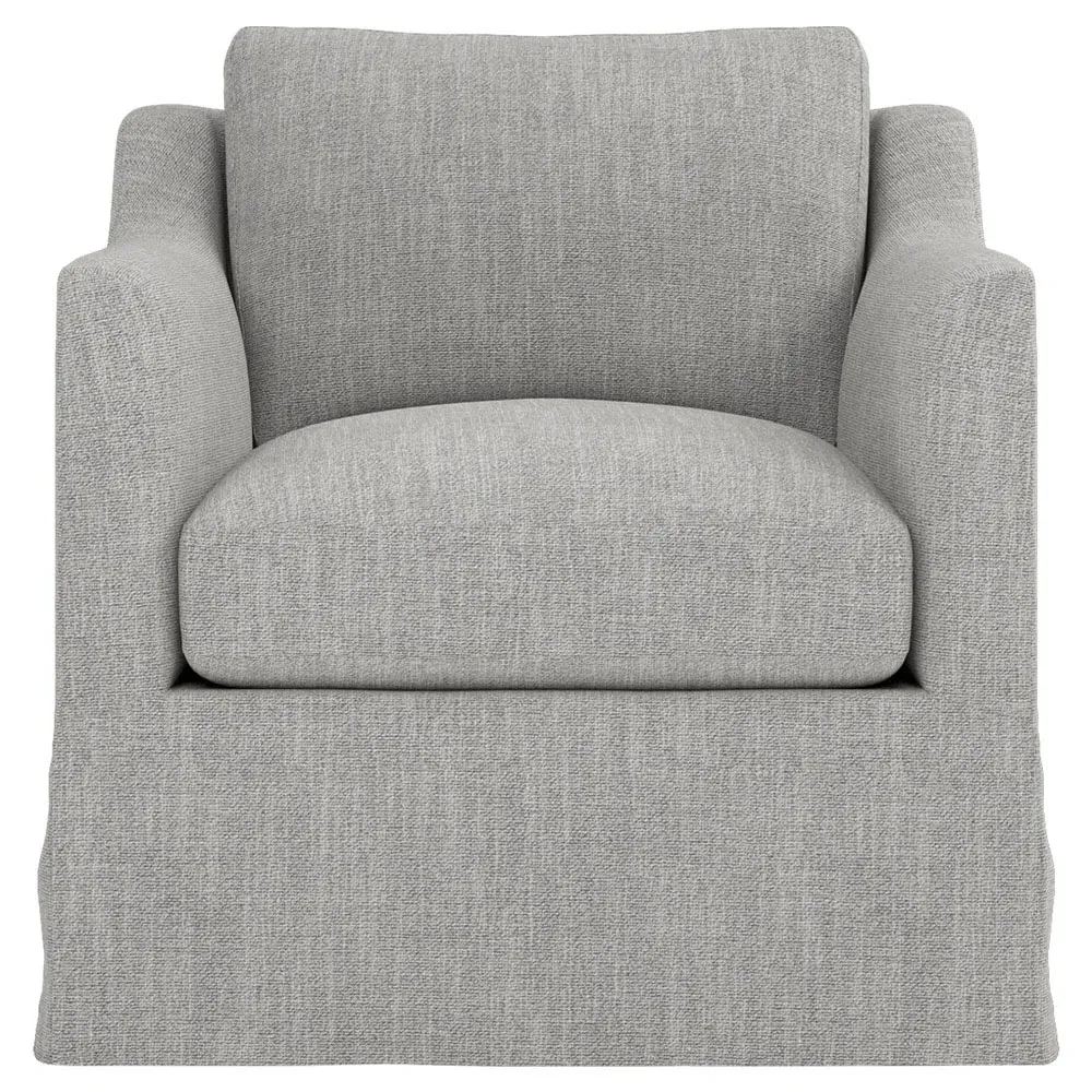 Madeline Slipcovered Chair - Nickel