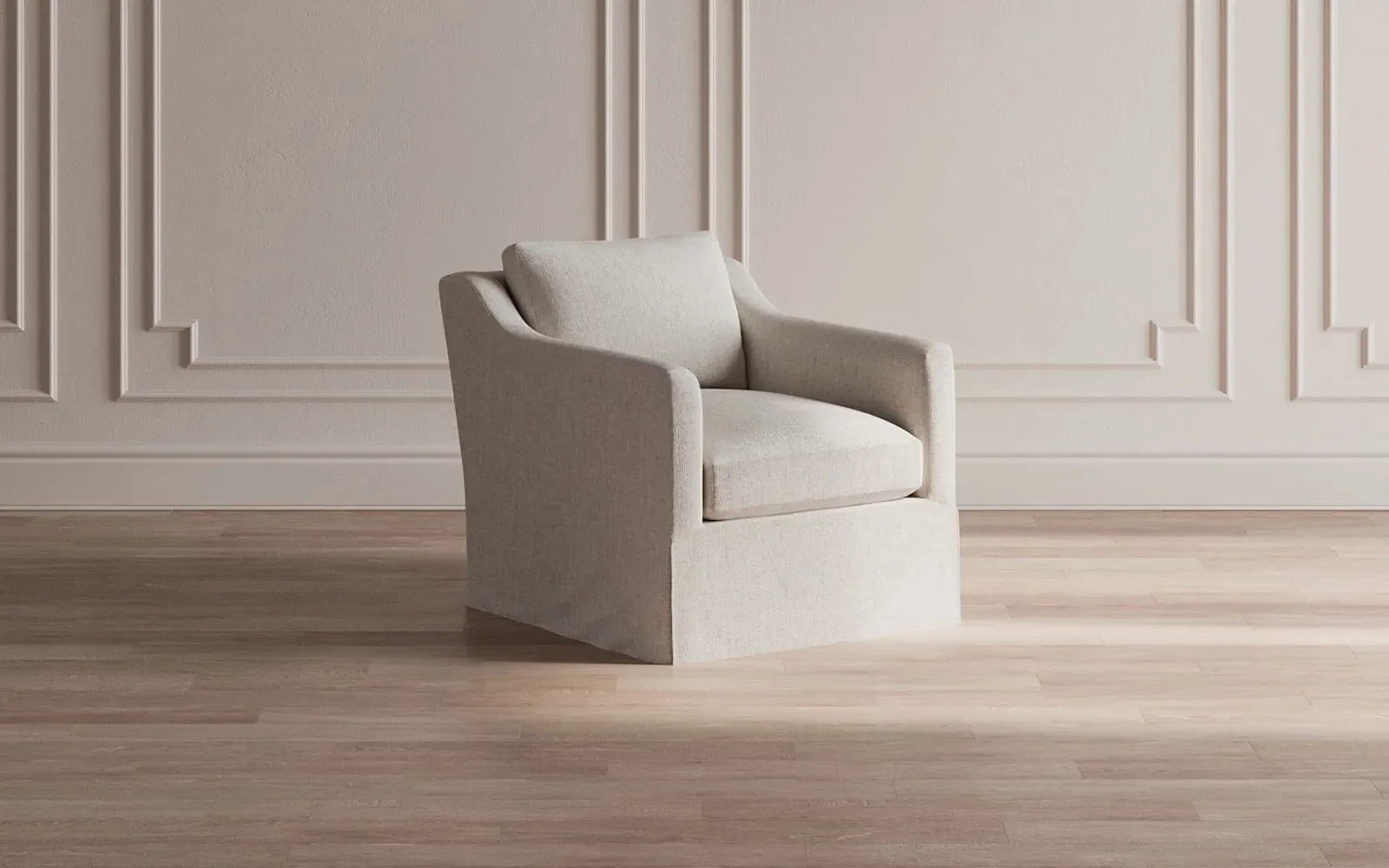 Madeline Slipcovered Chair - Pearl