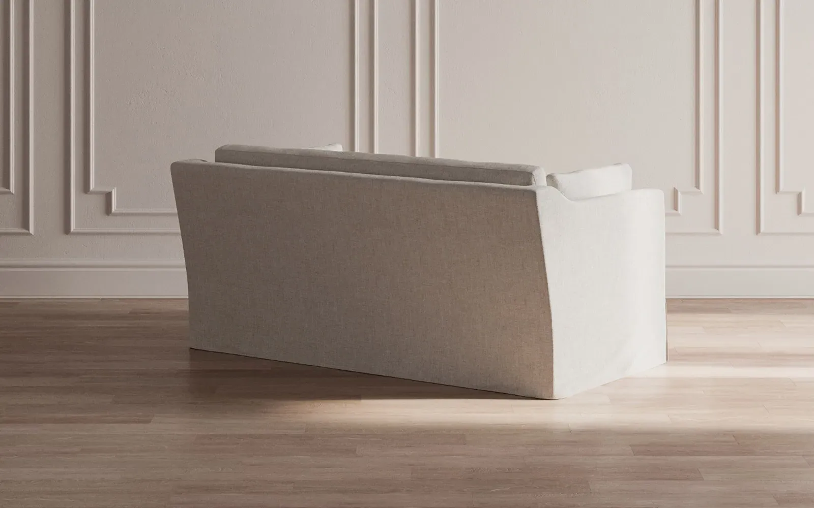 Madeline Slipcovered Loveseat - Pearl