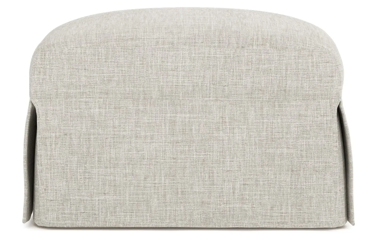Madeline Slipcovered Ottoman - Fog