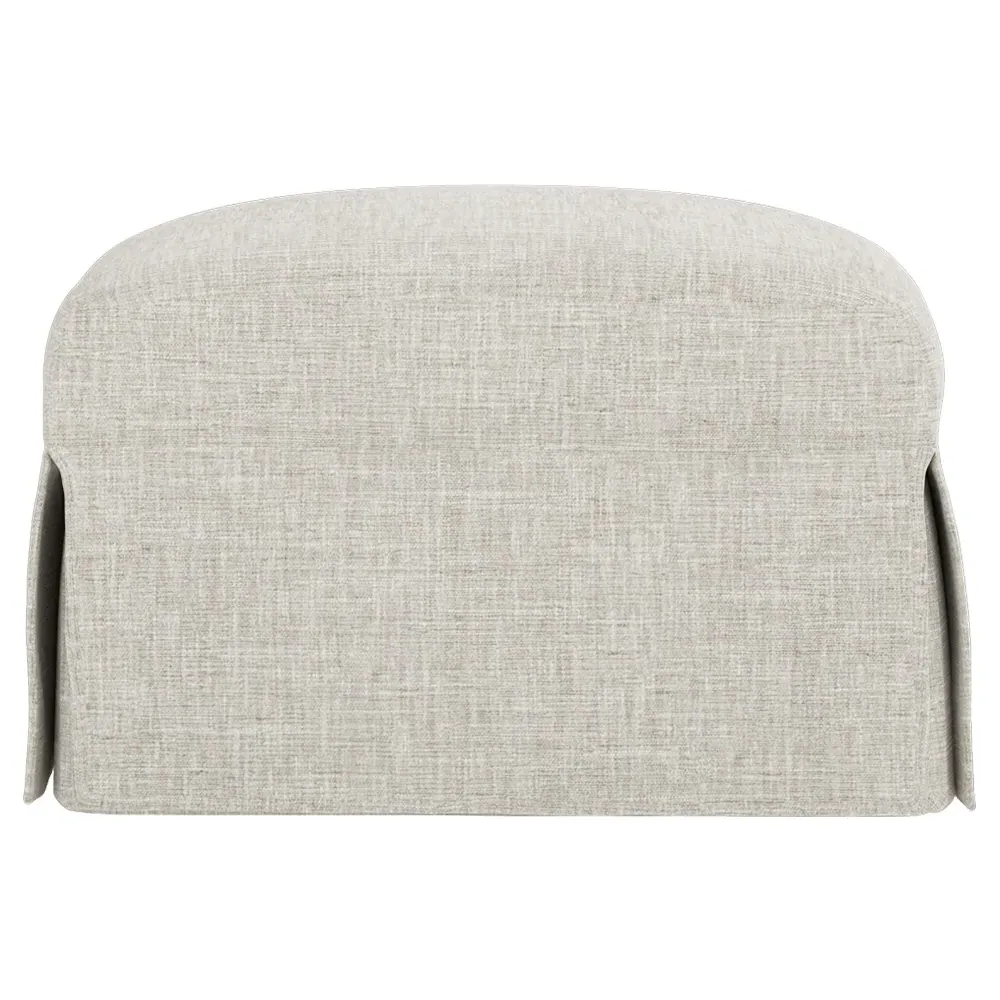 Madeline Slipcovered Ottoman - Fog image