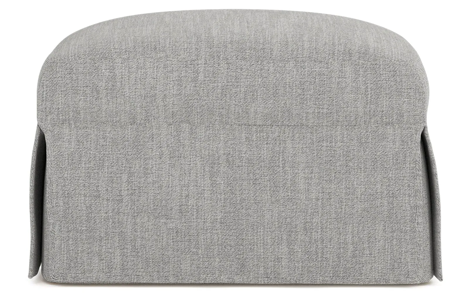 Madeline Slipcovered Ottoman - Nickel