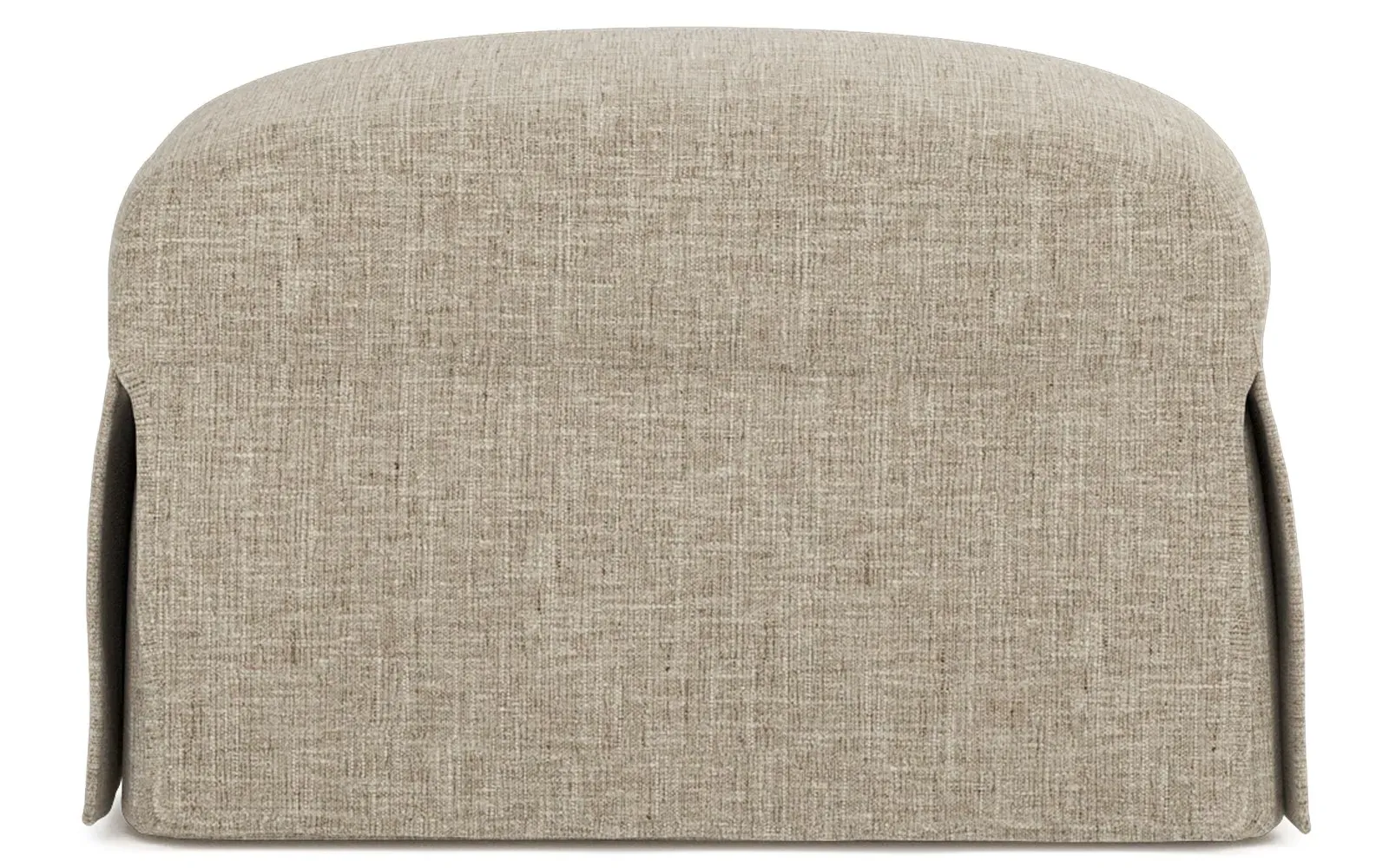 Madeline Slipcovered Ottoman - Sand