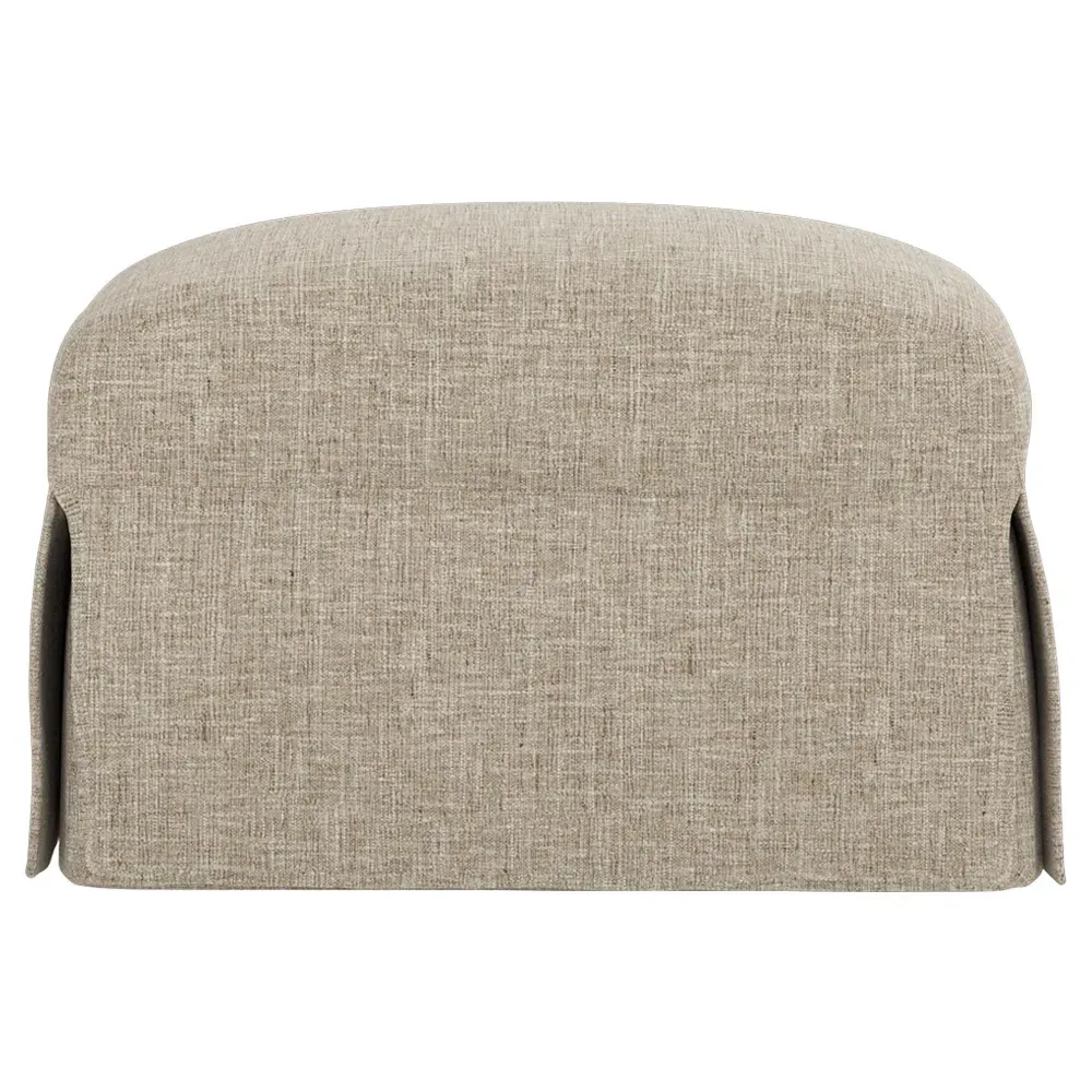 Madeline Slipcovered Ottoman - Sand image
