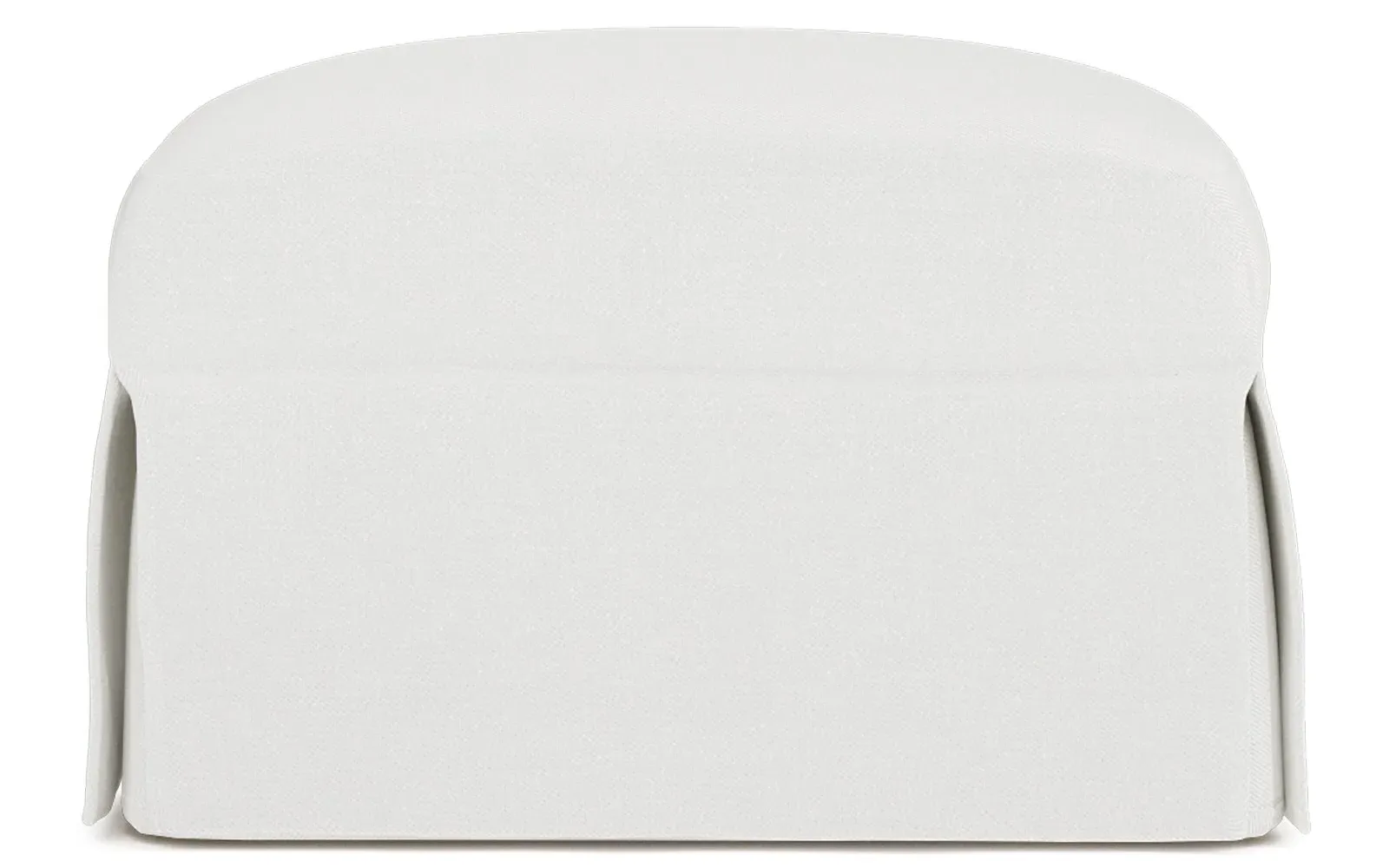 Madeline Slipcovered Ottoman - Snow