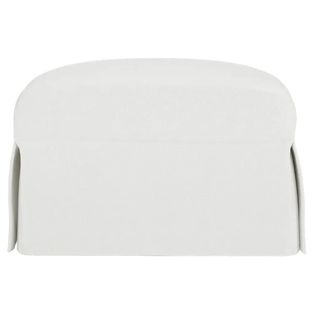 Madeline Slipcovered Ottoman - Snow image