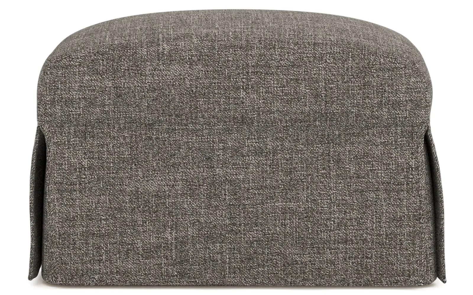 Madeline Slipcovered Ottoman - Truffle